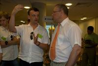 Ekologiškų-ekonomiškų sprendimų ekspozicijos metu vykstanti diskusija